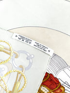 Hermes Chateaux D'Arriere Light Green 90cm Scarf