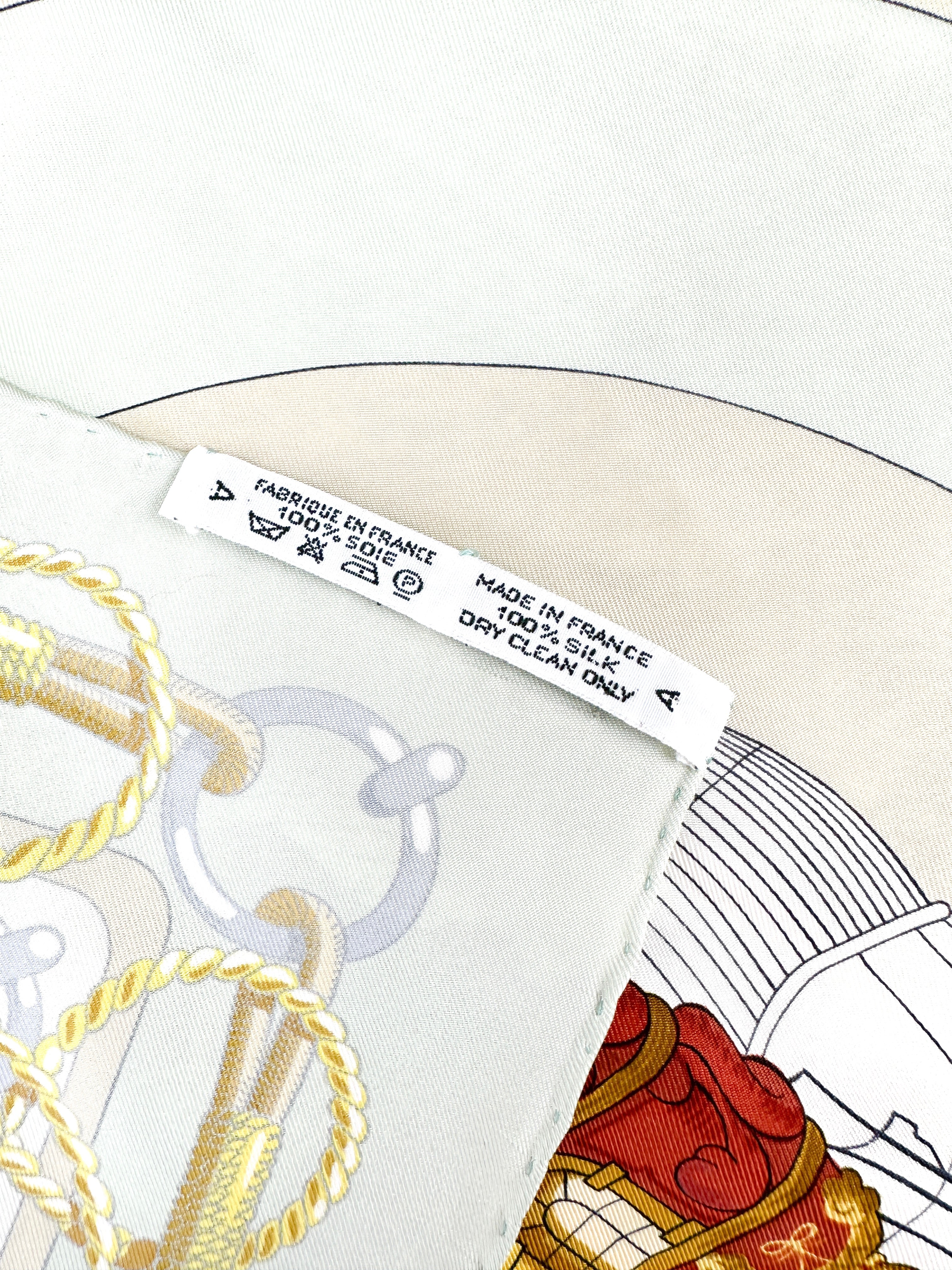 Hermes Chateaux D'Arriere Light Green 90cm Scarf