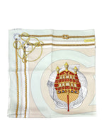 Hermes Chateaux D'Arriere Light Green 90cm Scarf