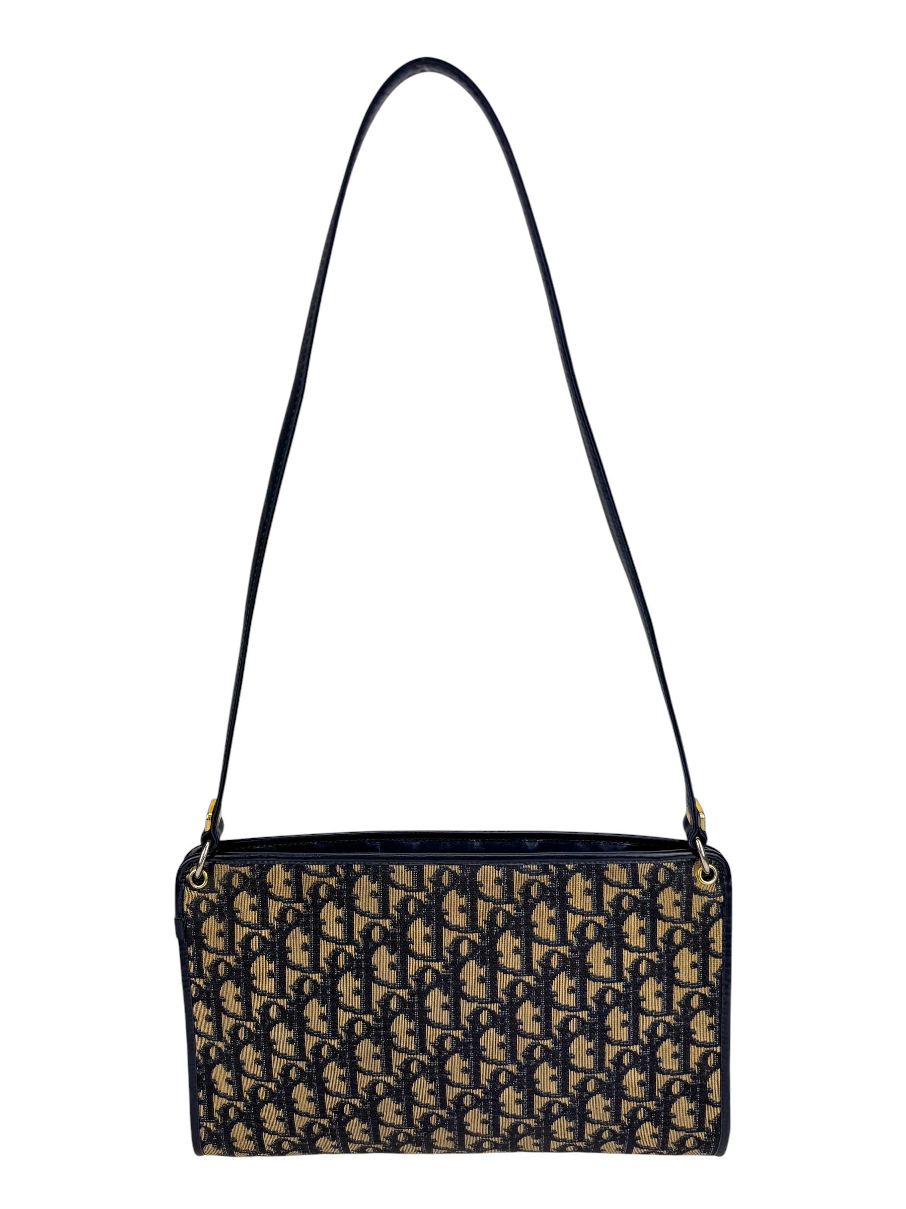 Christian Dior Navy Oblique Shoulder Bag