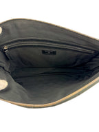 Chanel Black Caviar Large O Case Clutch