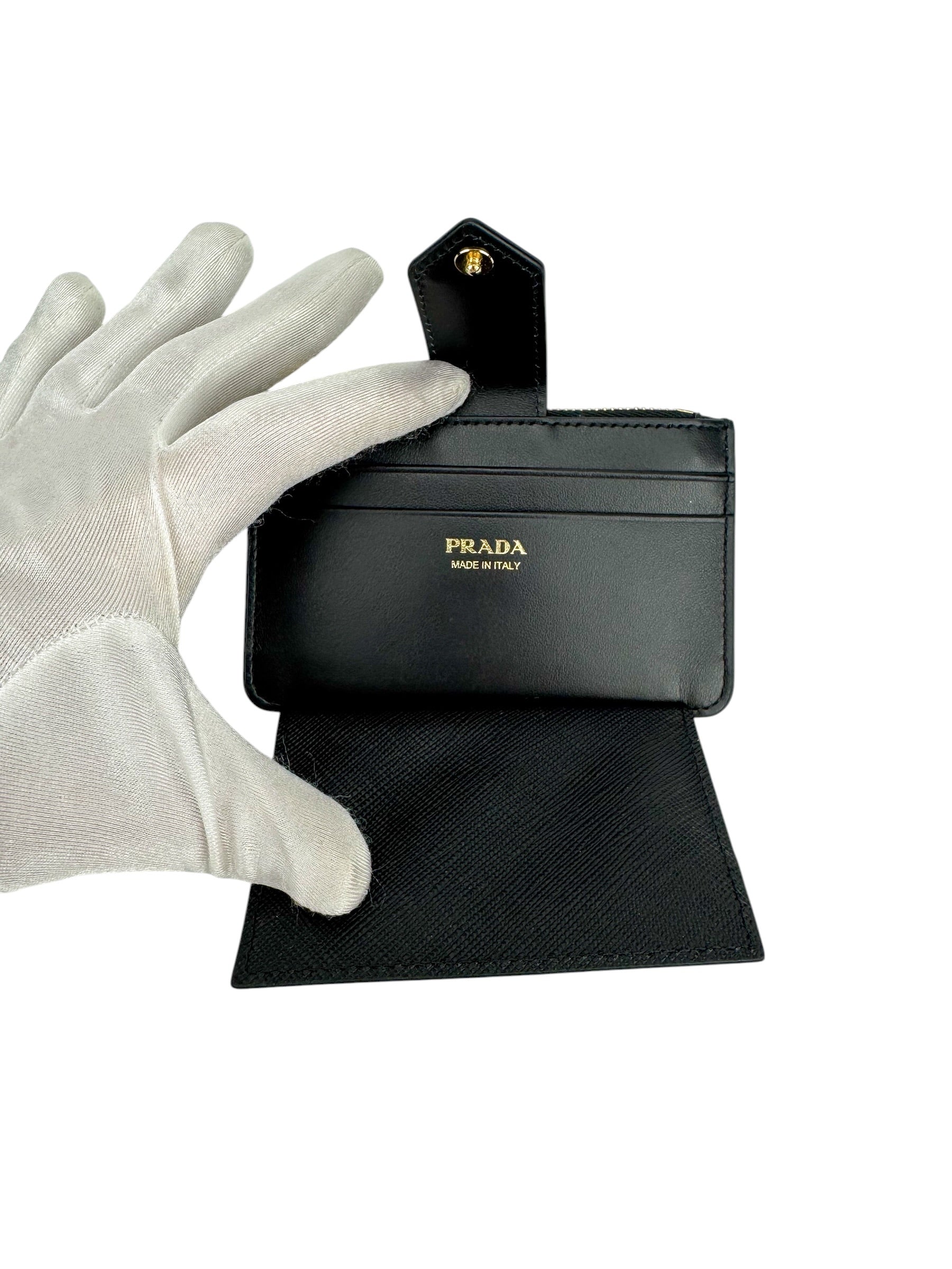 Prada Saffiano Compact Wallet