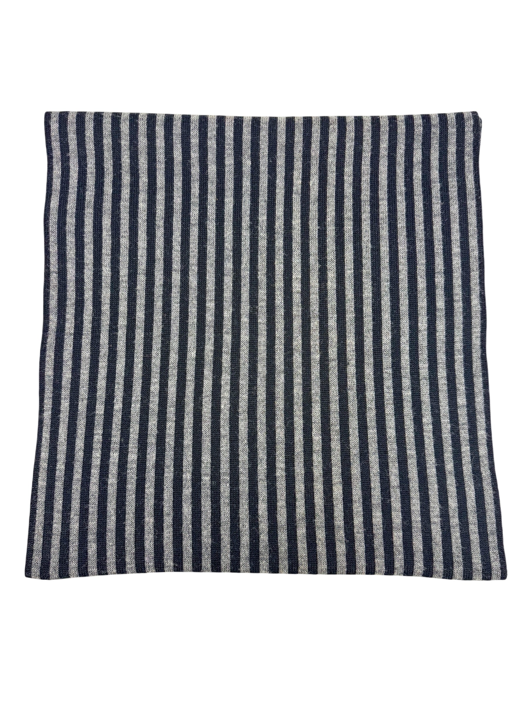 Fendi Grey and Black Zucca Wool Scarf