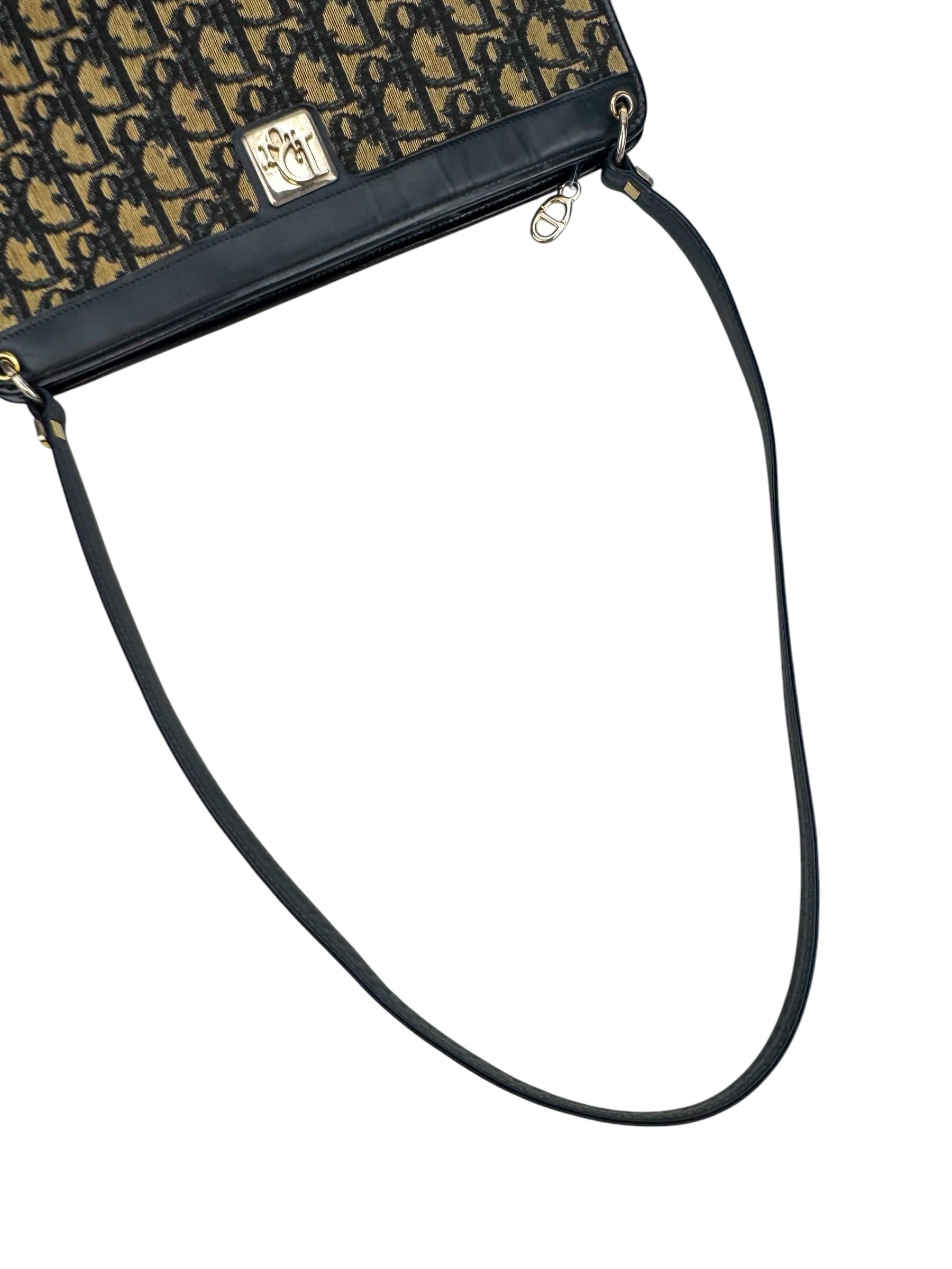 Christian Dior Navy Oblique Shoulder Bag