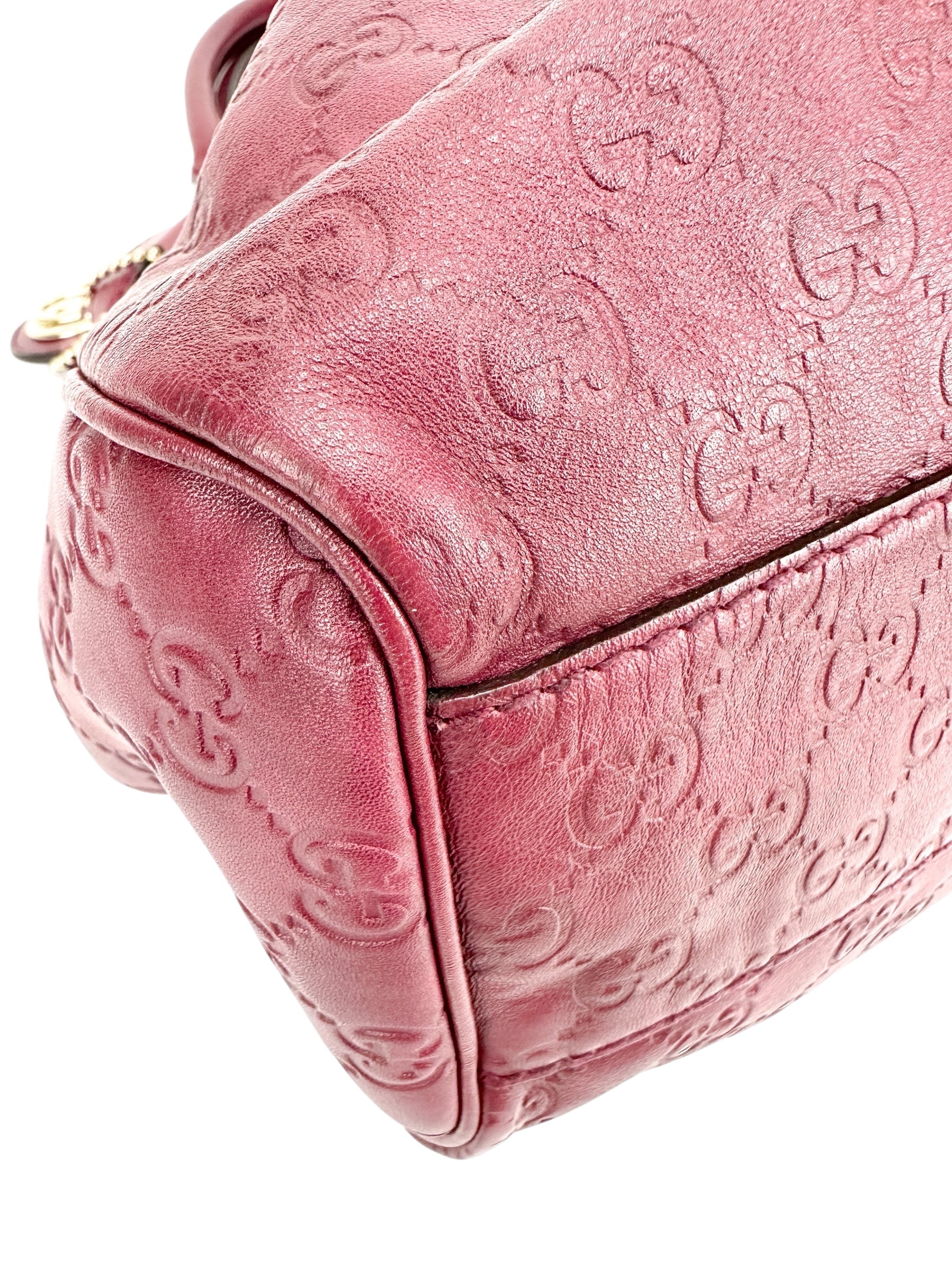 Gucci Magenta Guccissima Top Handle Bag
