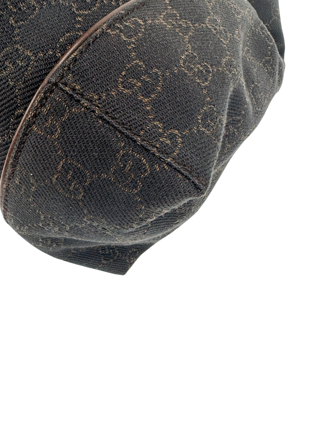 Gucci Brown GG Denim Canvas Shoulder Bag