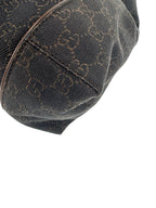 Gucci Brown GG Denim Canvas Shoulder Bag