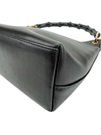 Gucci Black Leather Bamboo Bag