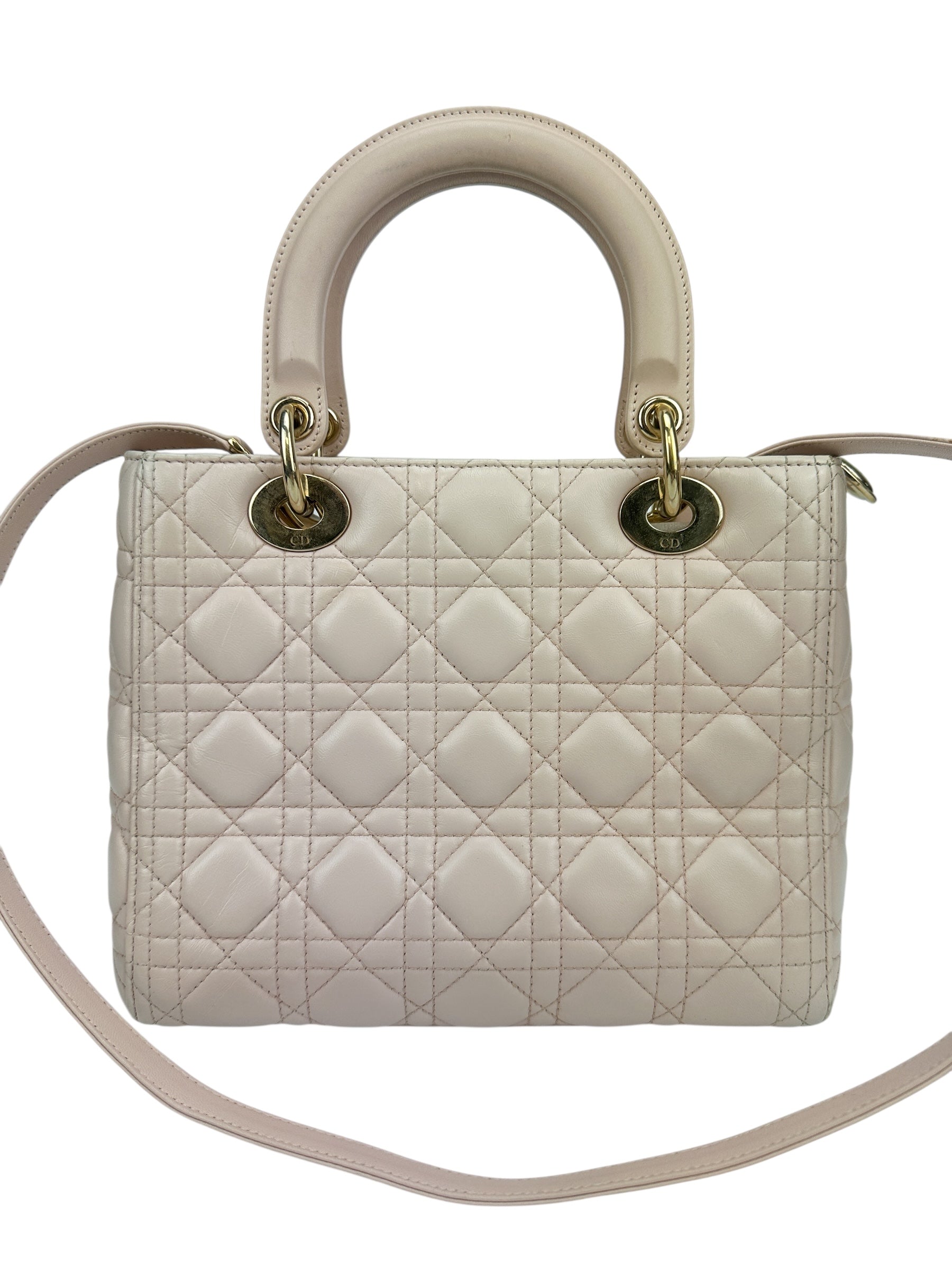 Christian Dior Pink Cannage Medium Lady Dior