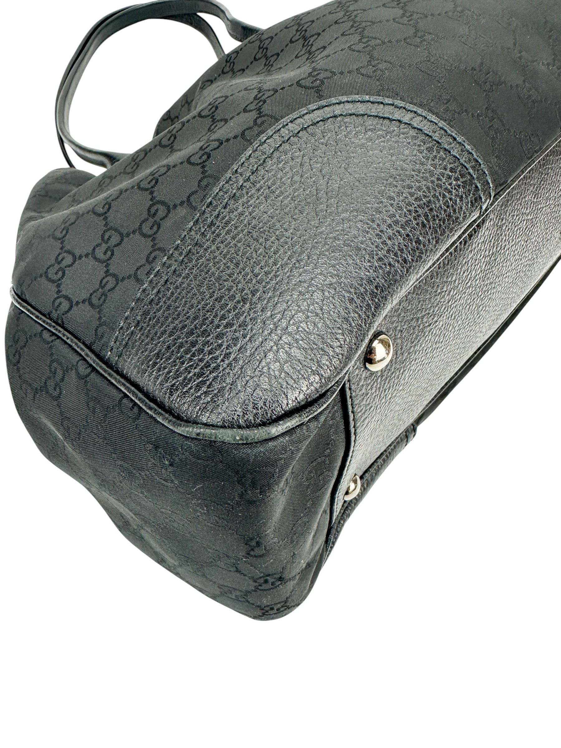 Gucci Black Canvas Princy Tote Bag
