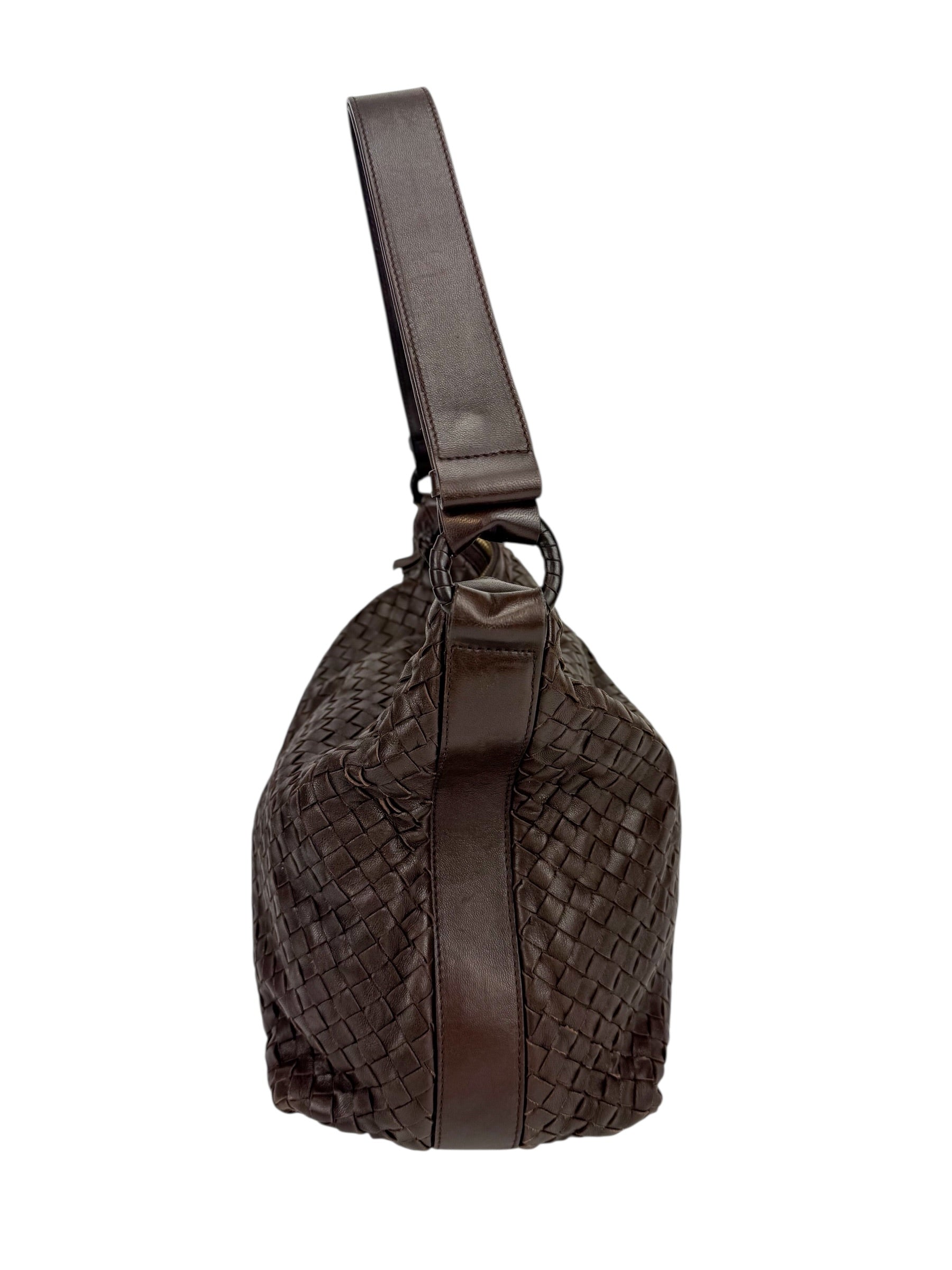 Bottega Veneta Brown Intrecciato Hobo Bag