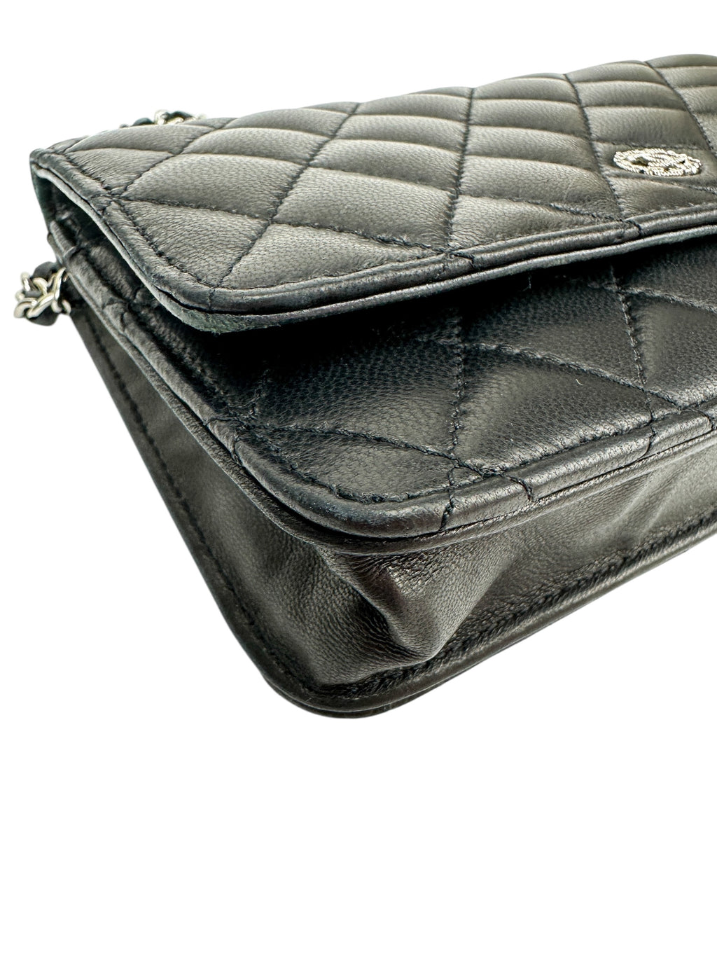 Chanel Black Quilted Lambskin Wallet On Chain (WOC)