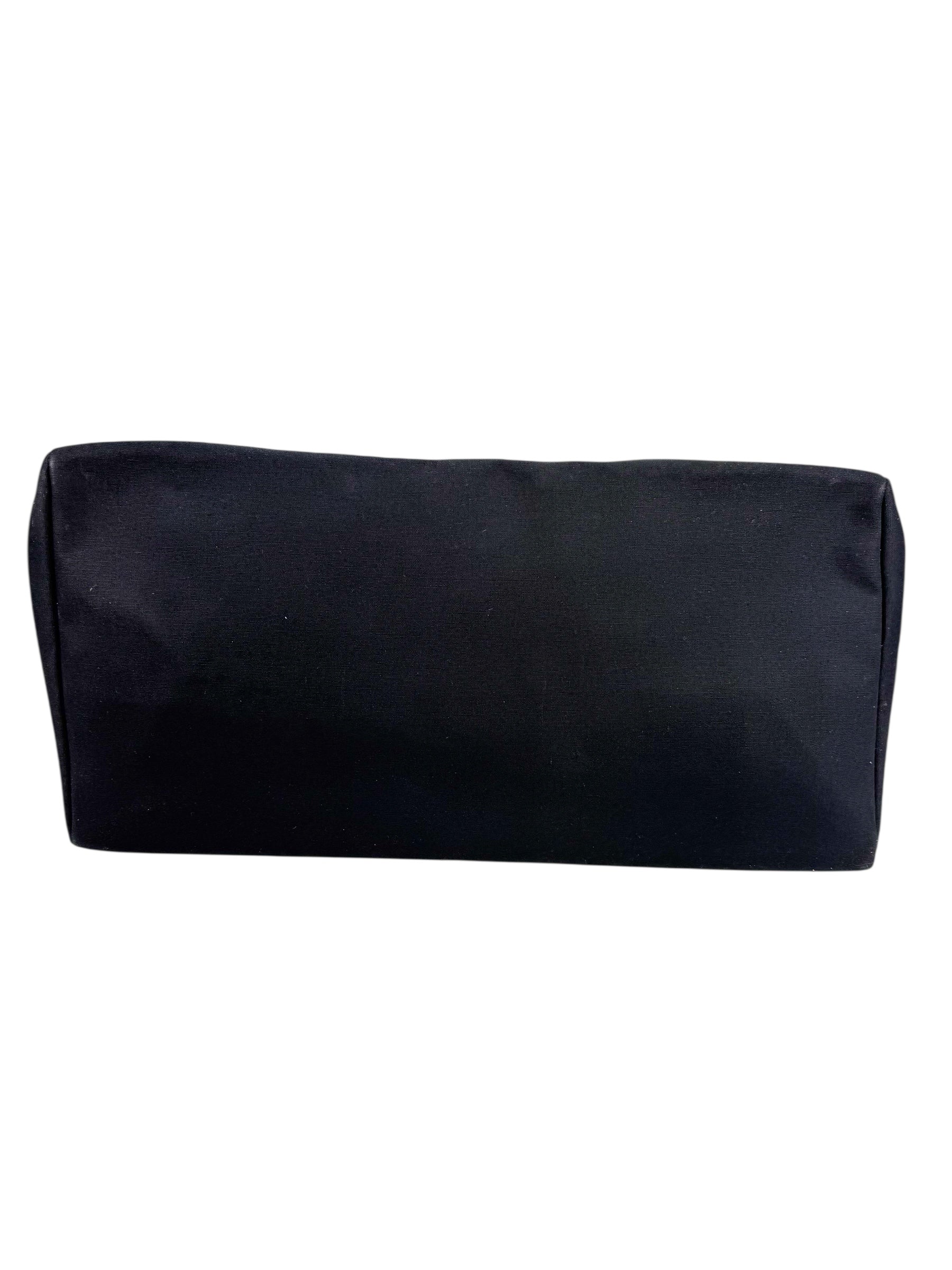 Hermès Black Toile and Leather XL Herbag W/ Spare Bag