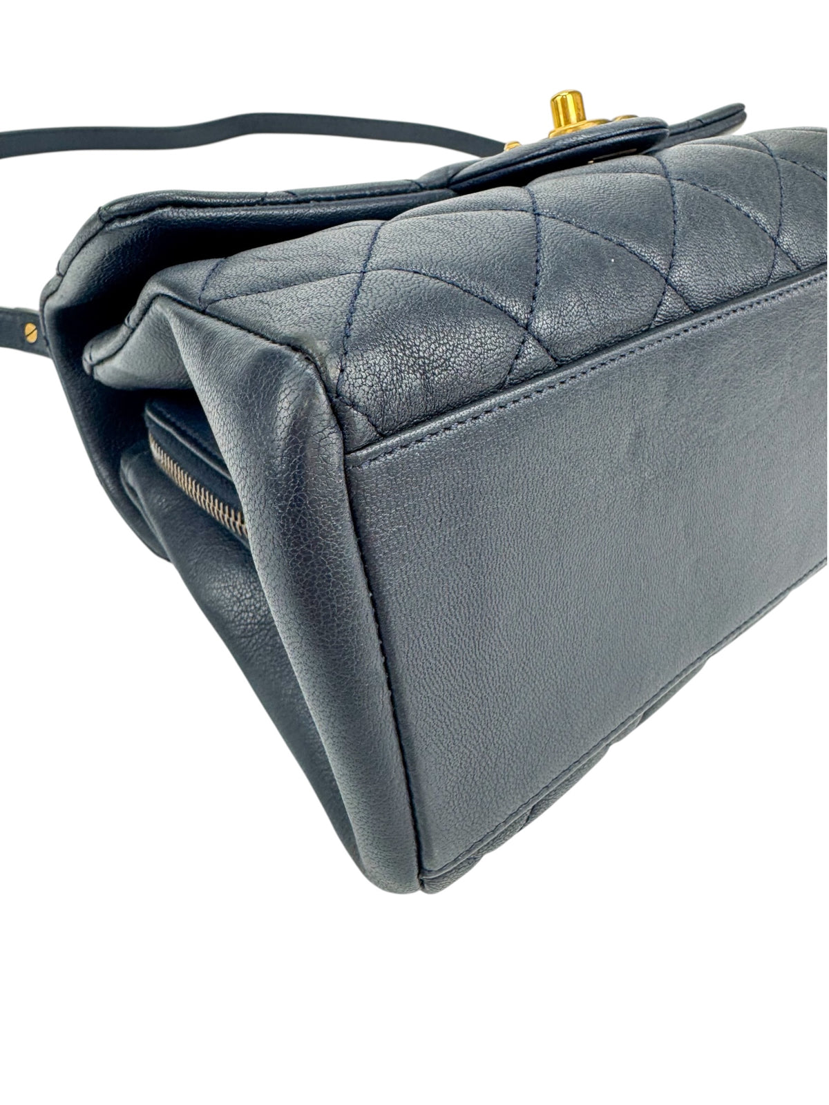 Chanel Navy Paris-Rome Trapezio Flap bag