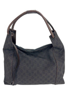 Gucci Brown GG Denim Canvas Shoulder Bag