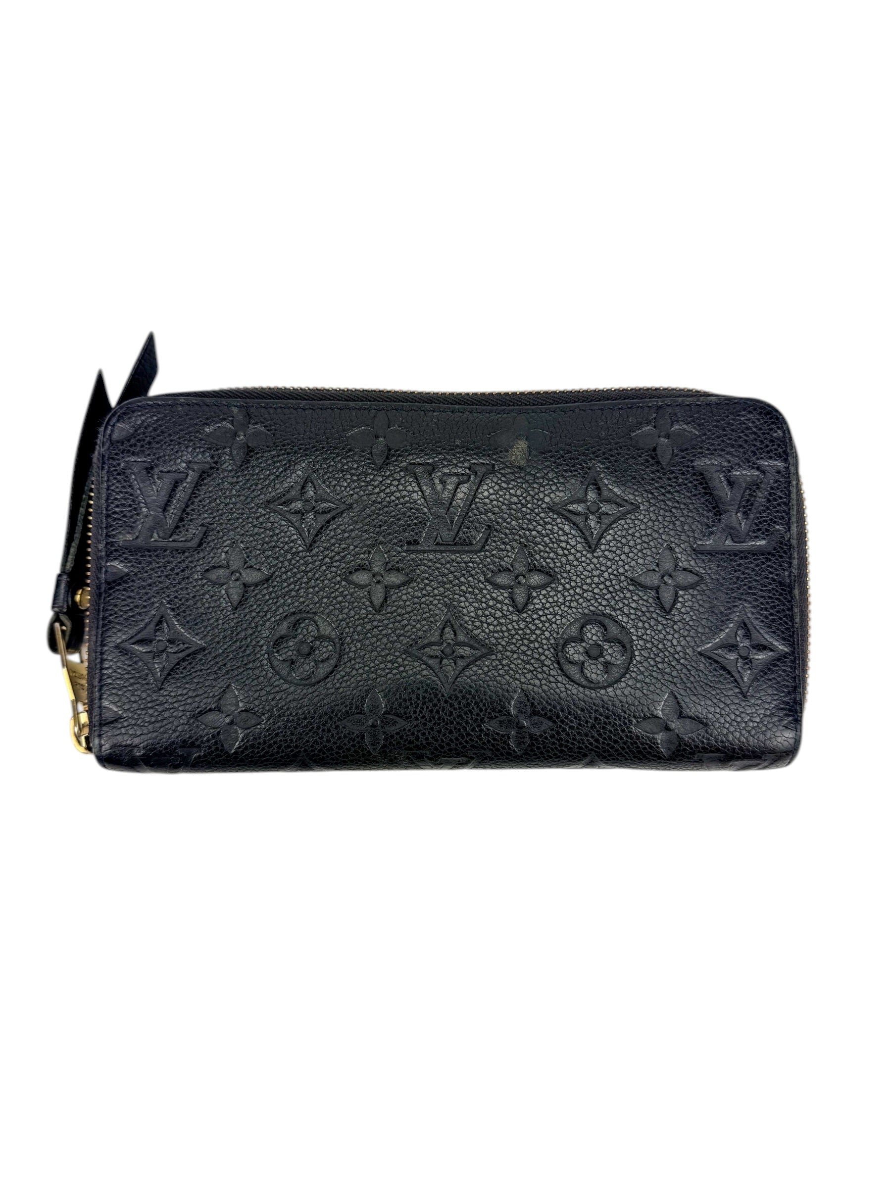 Louis Vuitton Black Empreinte Zip Around Wallet