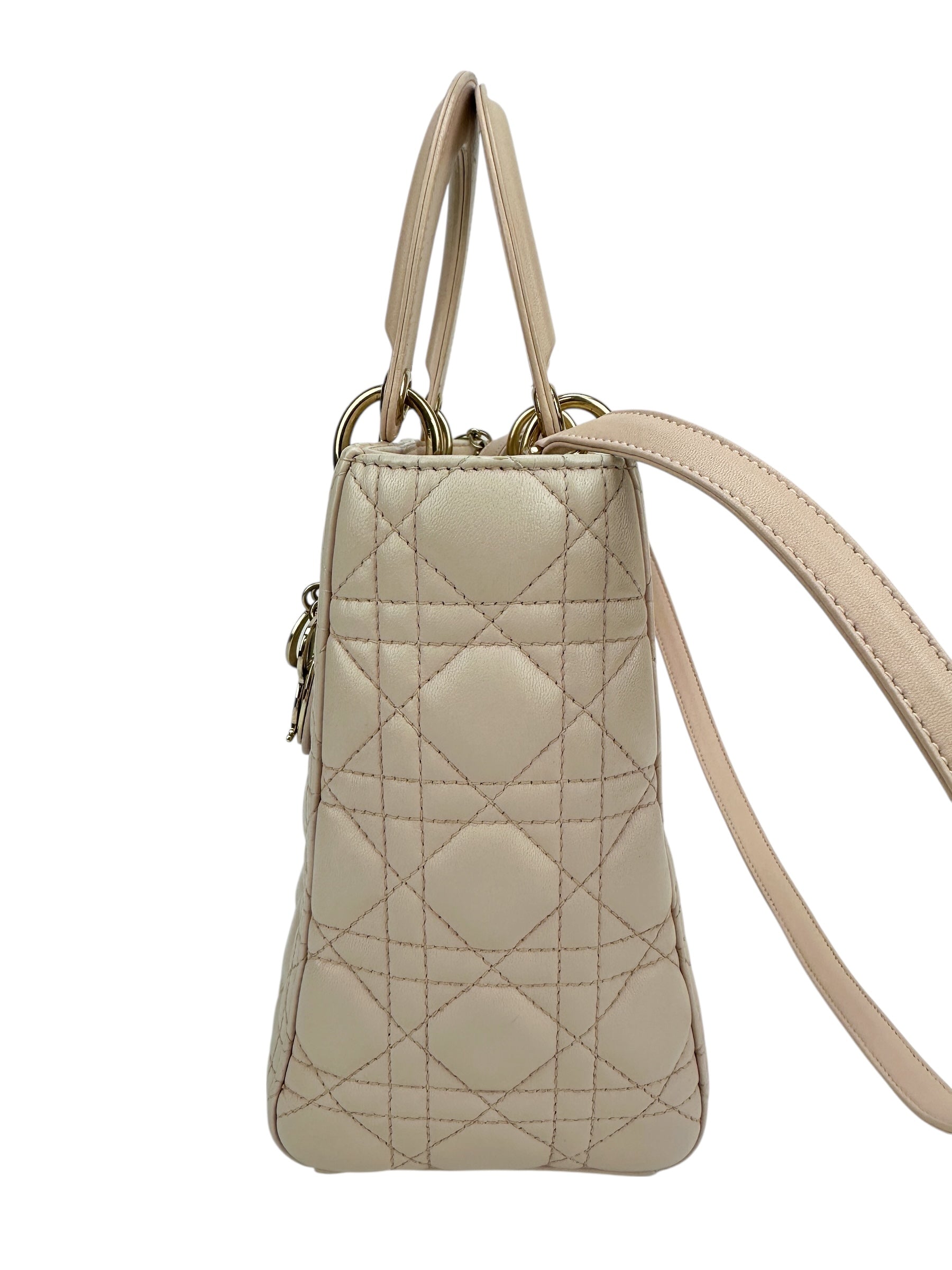 Christian Dior Pink Cannage Medium Lady Dior