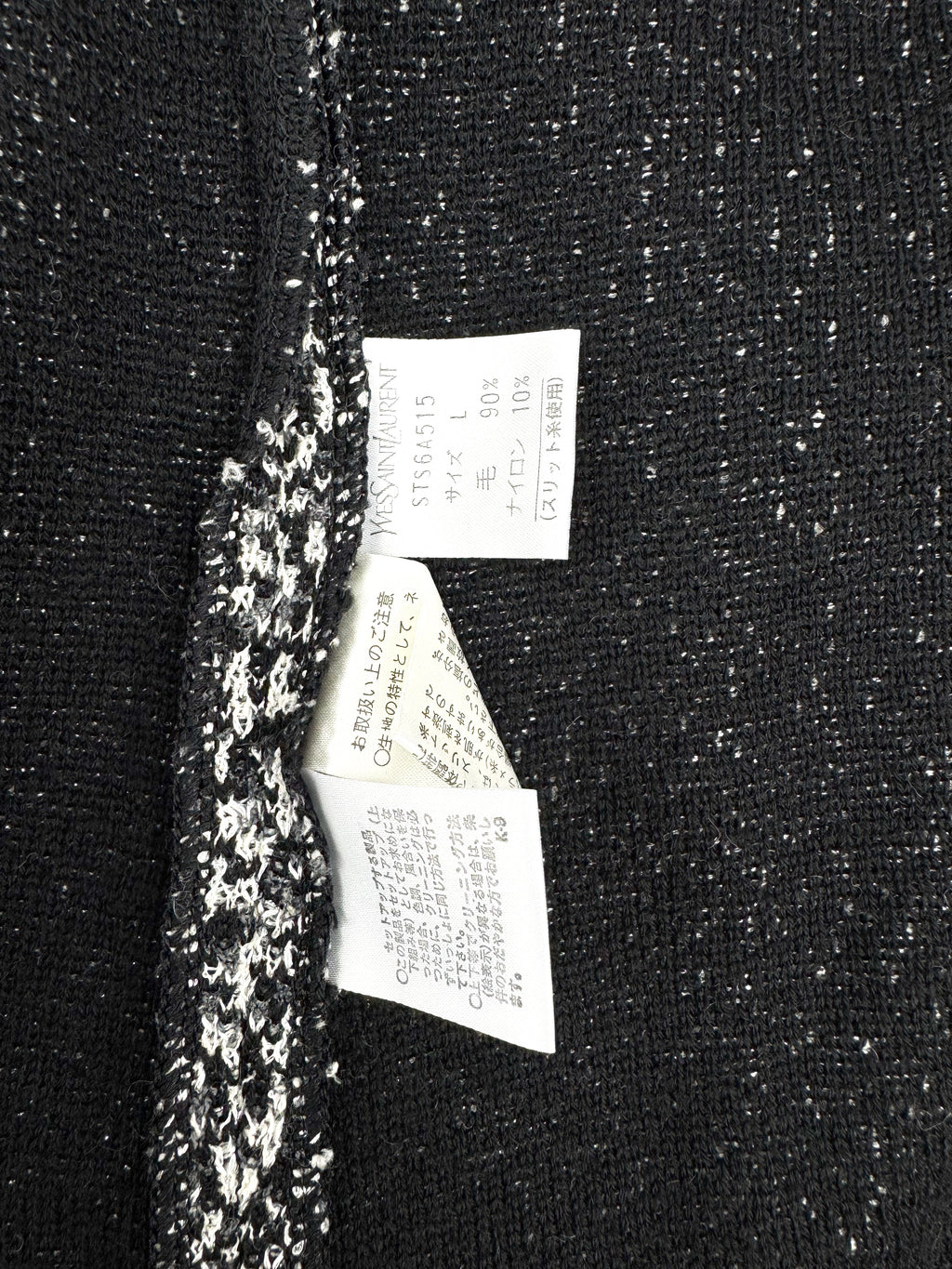 Yves Saint Laurent Black and White Cardigan Size L