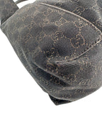 Gucci Brown GG Denim Canvas Shoulder Bag