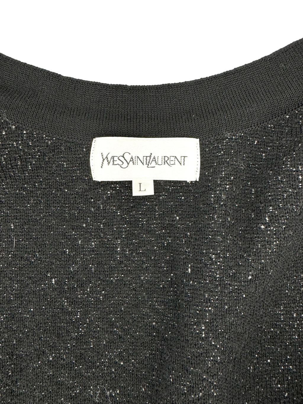 Yves Saint Laurent Black and White Cardigan Size L