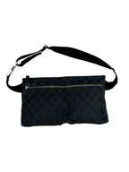 Gucci Black GG Canvas Bum Bag