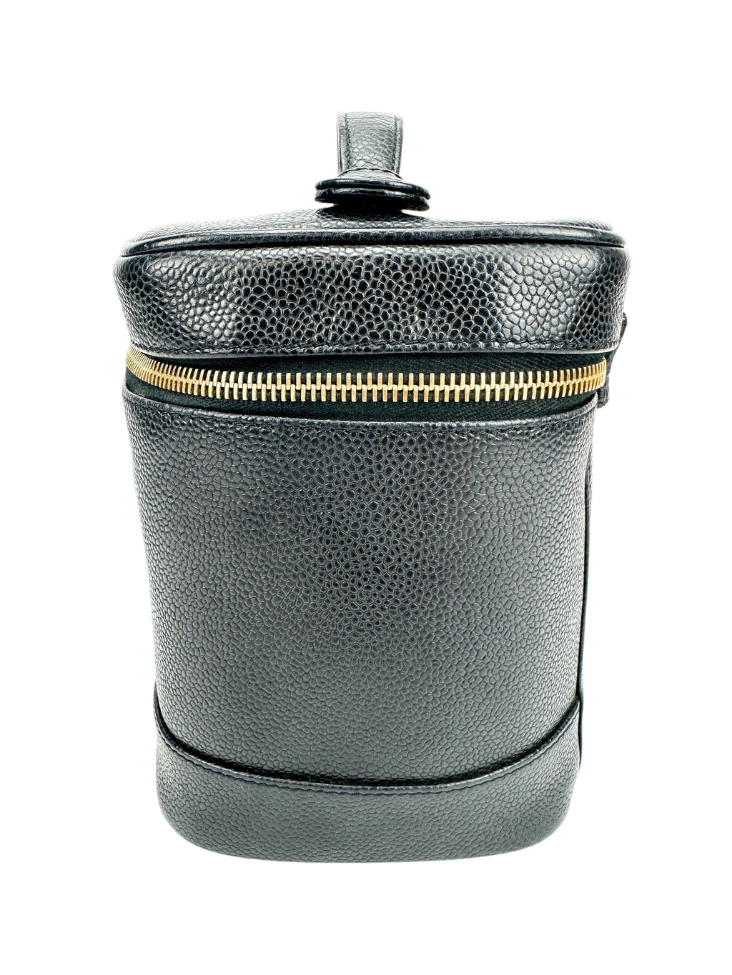 Chanel Vintage Tall Black Caviar Vanity Case