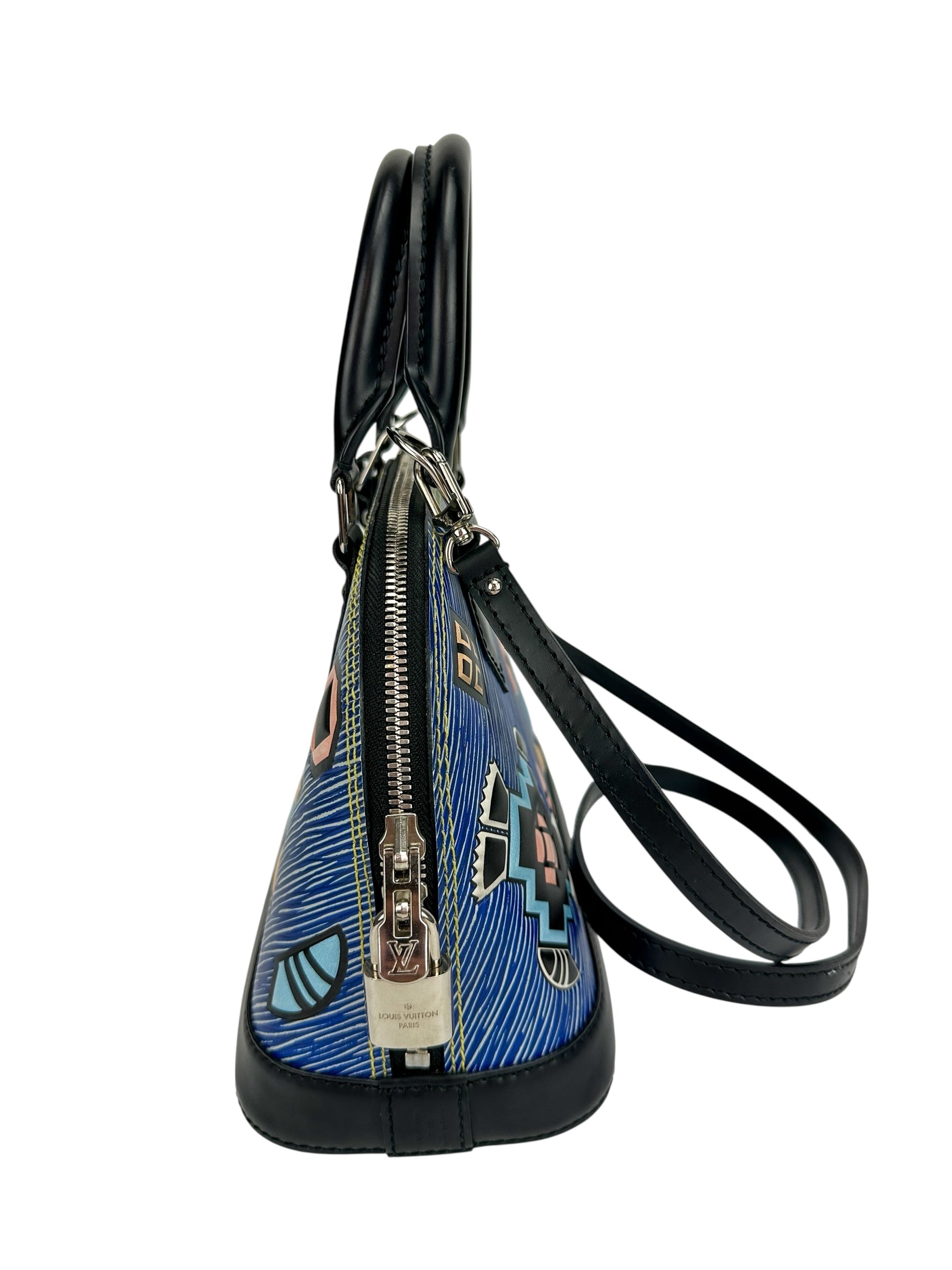 Louis Vuitton Blue Azteque Epi Alma BB W/ Strap (Limited Edition)