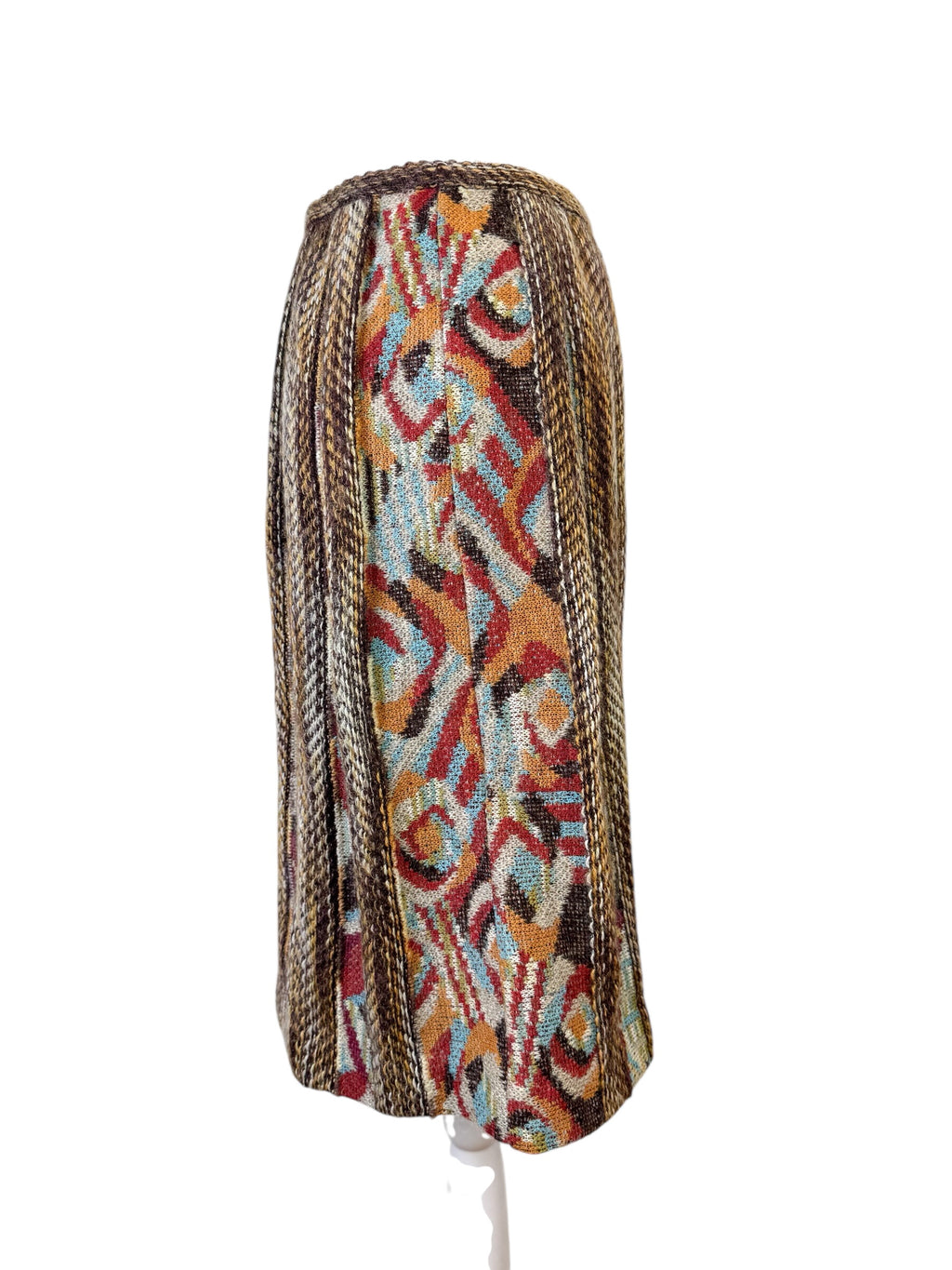 Missoni Brown/Blue Pleated Skirt Size 42