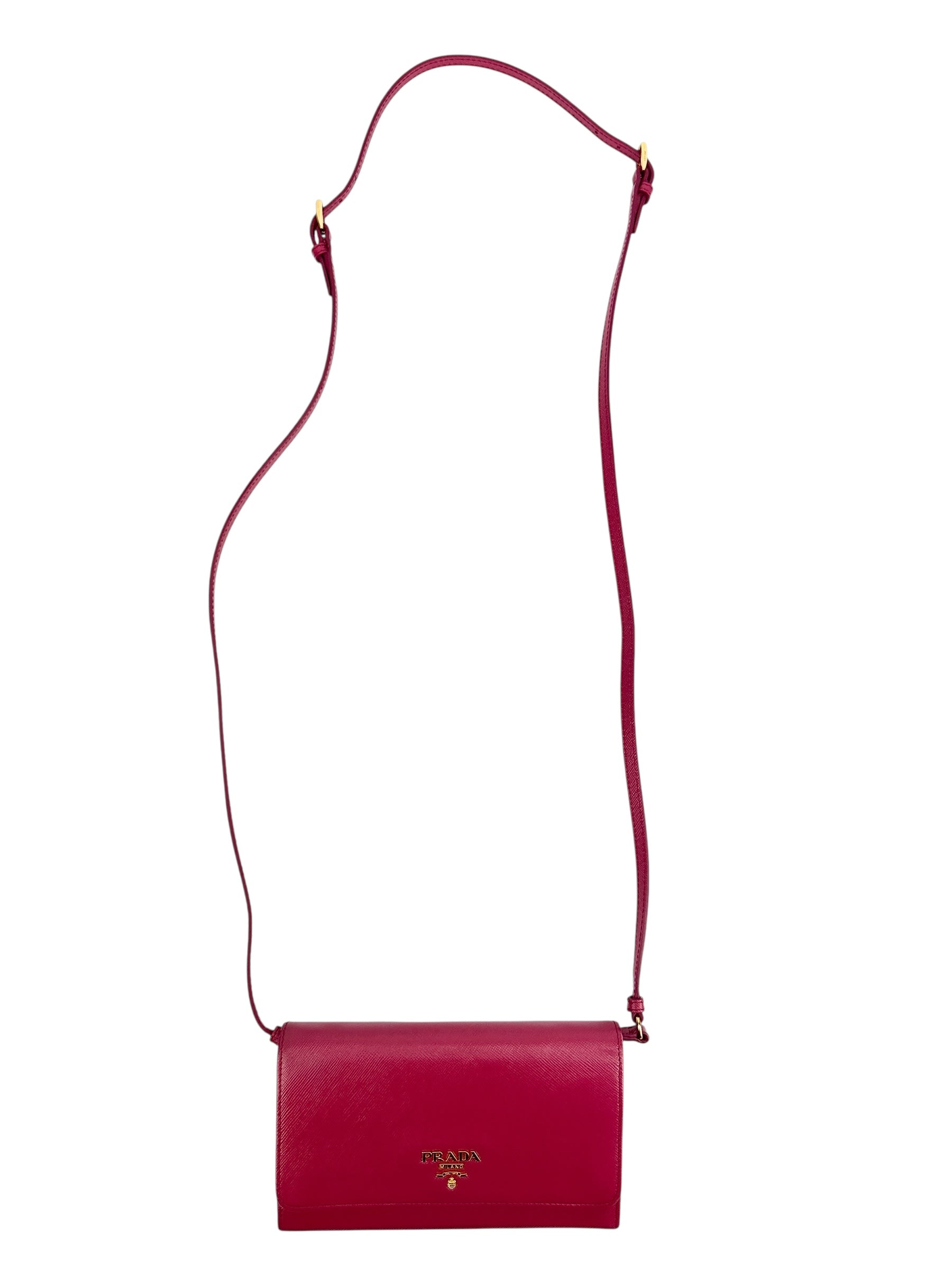 Prada Pink Saffiano Leather WOC (Full Set)