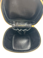 Chanel Vintage Tall Black Lambskin Vanity Case