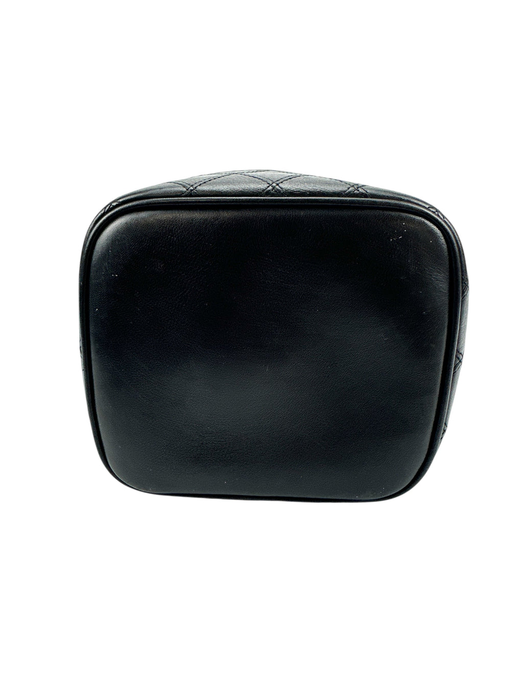 Chanel Vintage Tall Black Lambskin Vanity Case