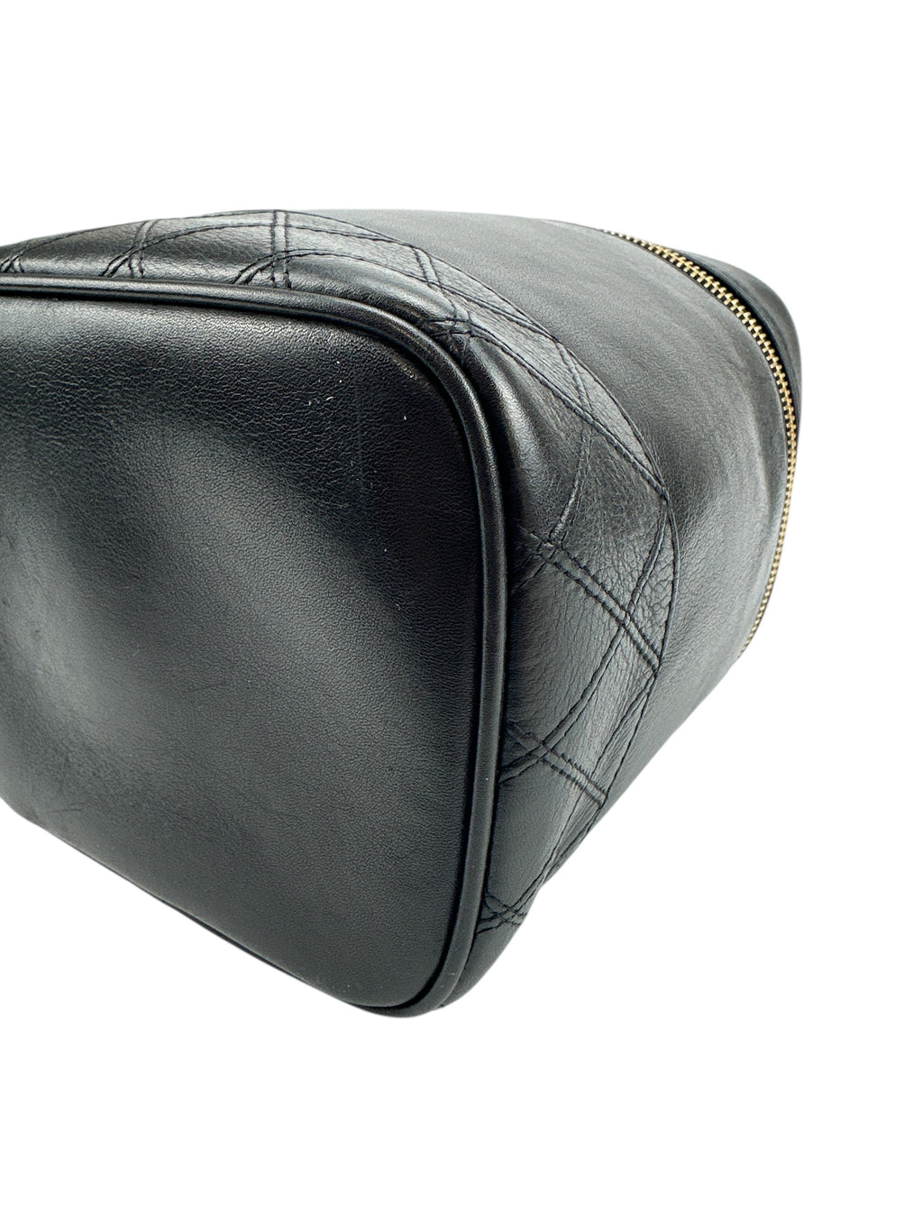 Chanel Vintage Tall Black Lambskin Vanity Case