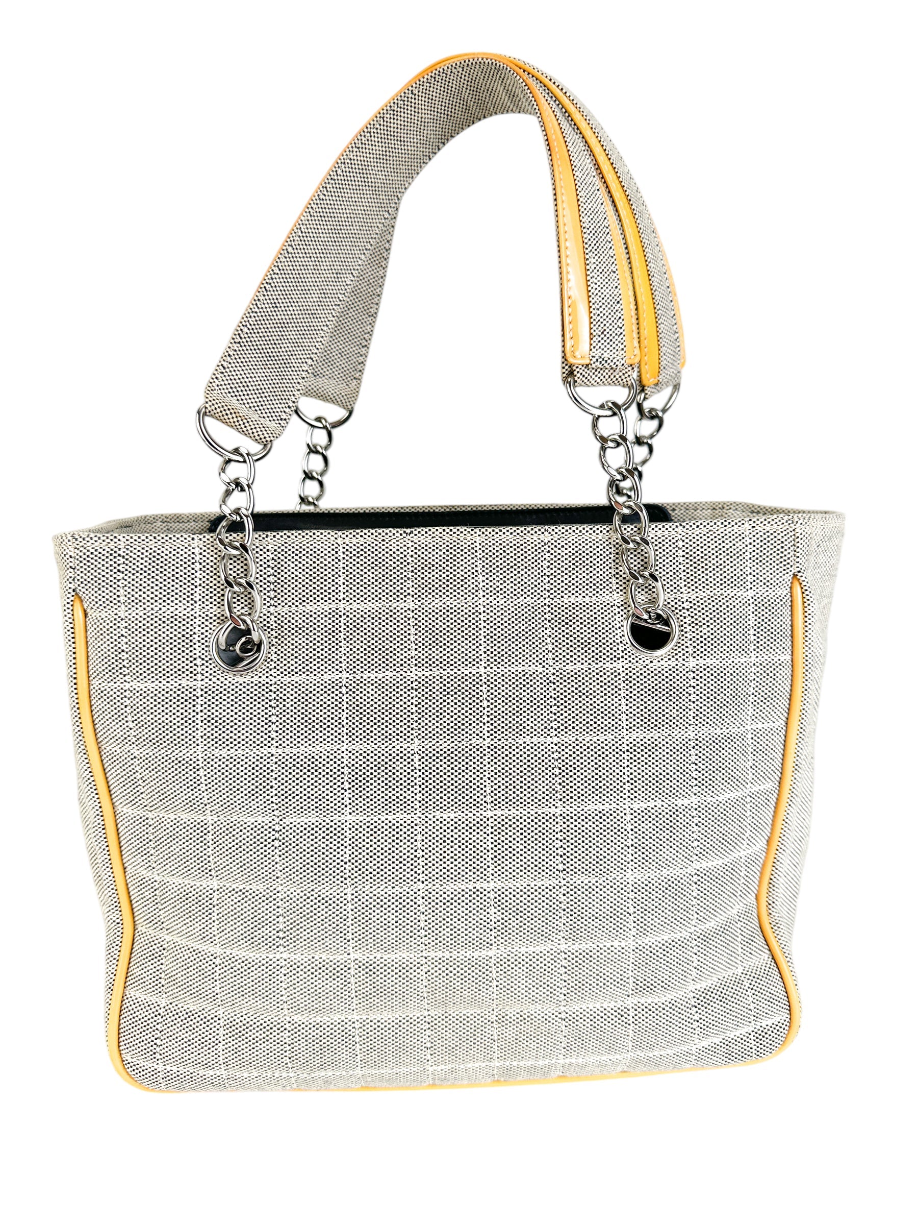 Chanel Camelia Beige Chocolate Bar Tote