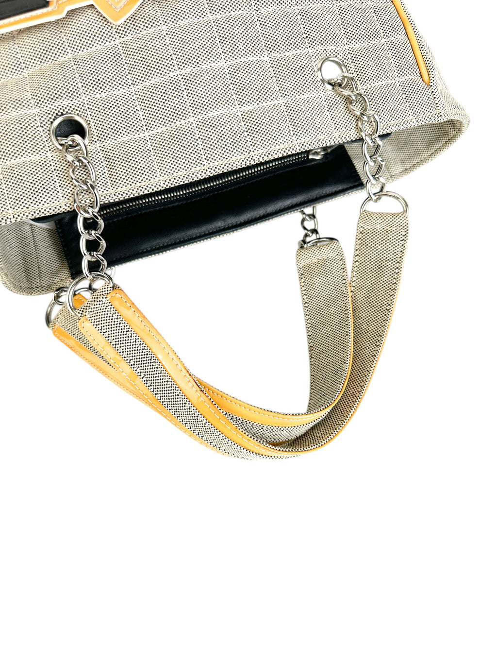 Chanel Camelia Beige Chocolate Bar Tote