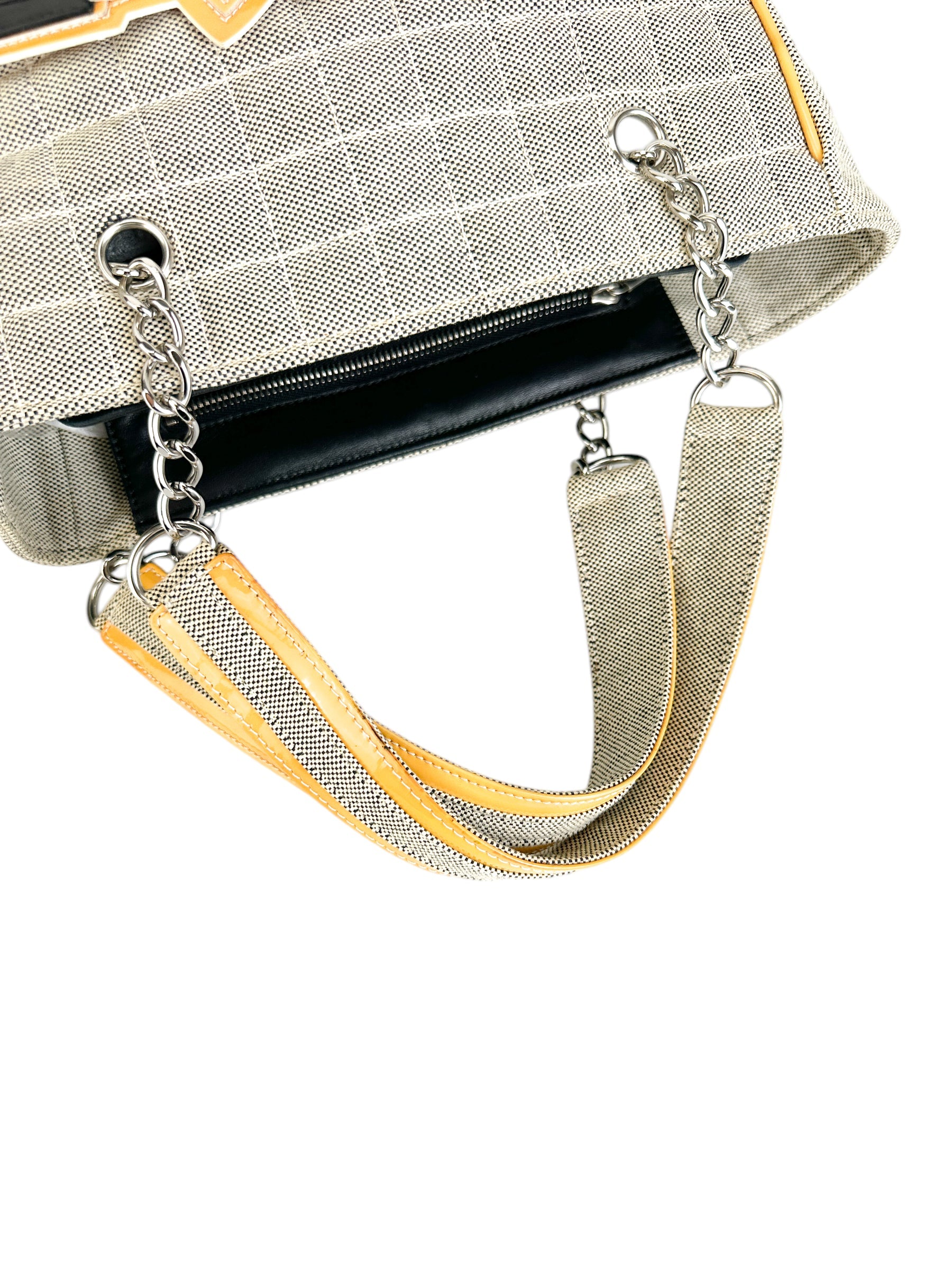 Chanel Camelia Beige Chocolate Bar Tote