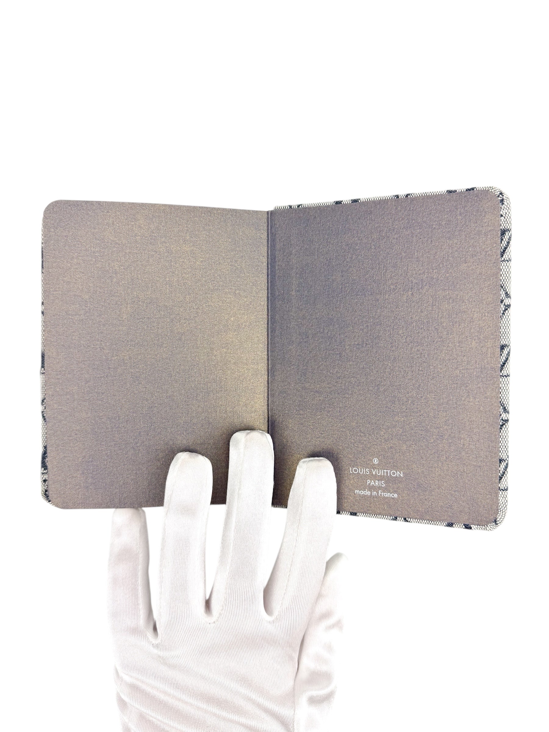 Louis Vuitton Navy Blue Mini Lin Notebook