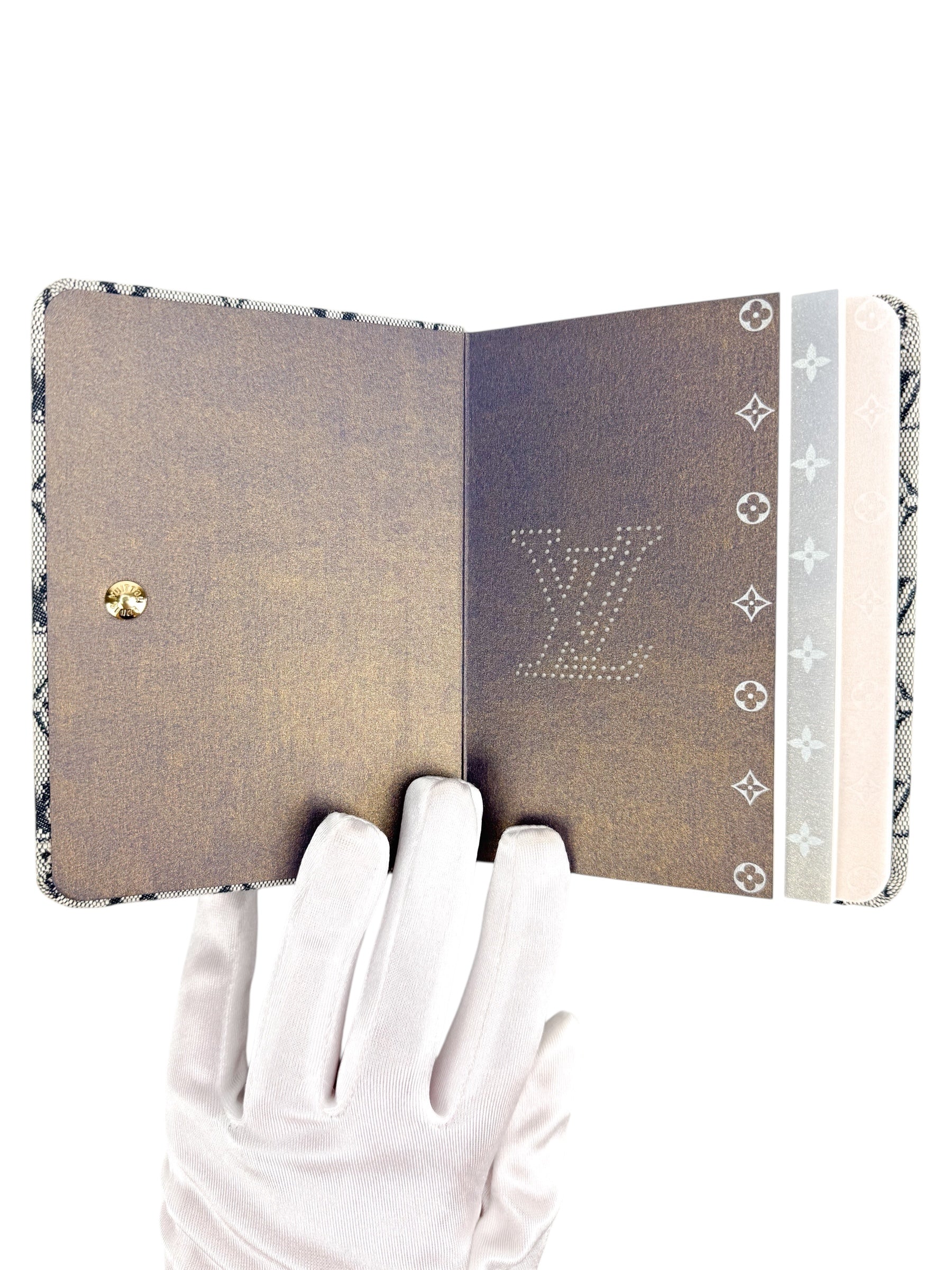Louis Vuitton Navy Blue Mini Lin Notebook