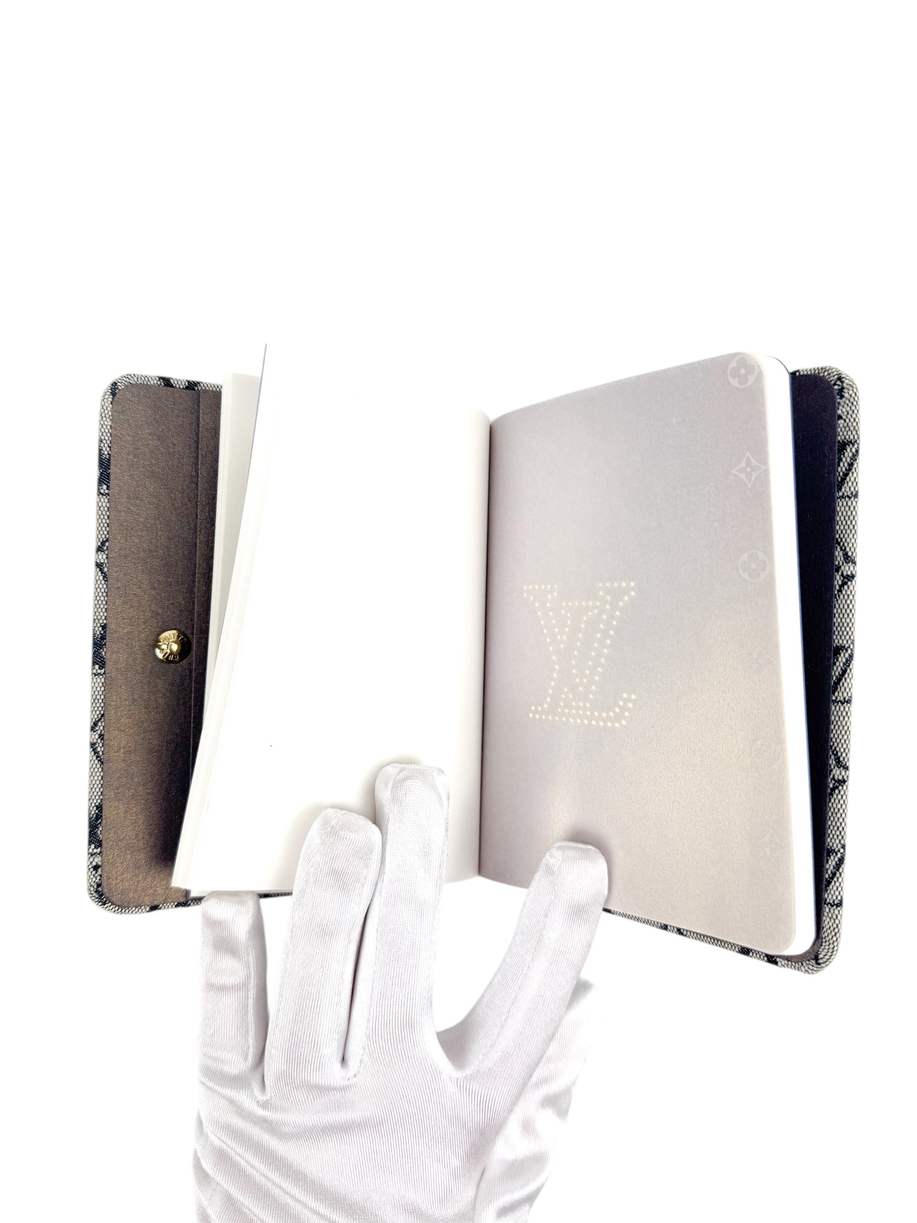 Louis Vuitton Navy Blue Mini Lin Notebook