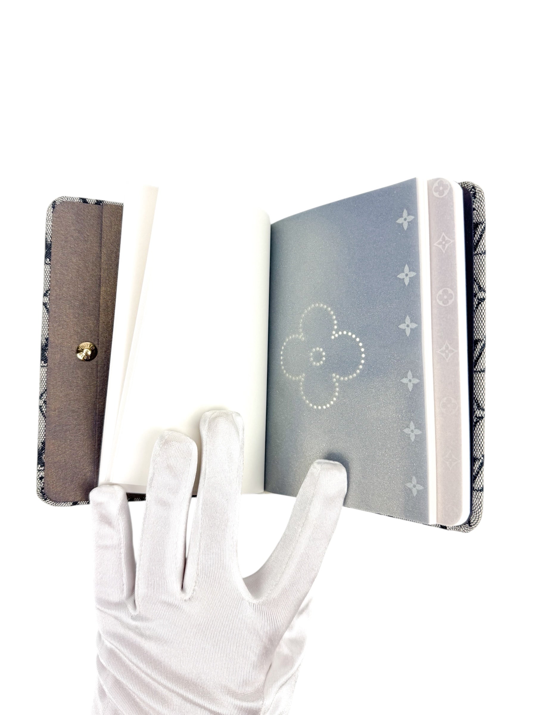 Louis Vuitton Navy Blue Mini Lin Notebook