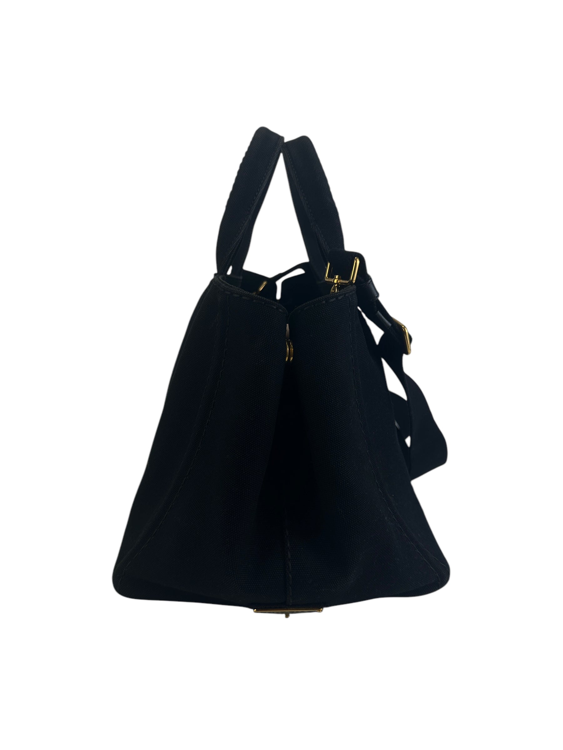 Prada Large Black Canapa Tote