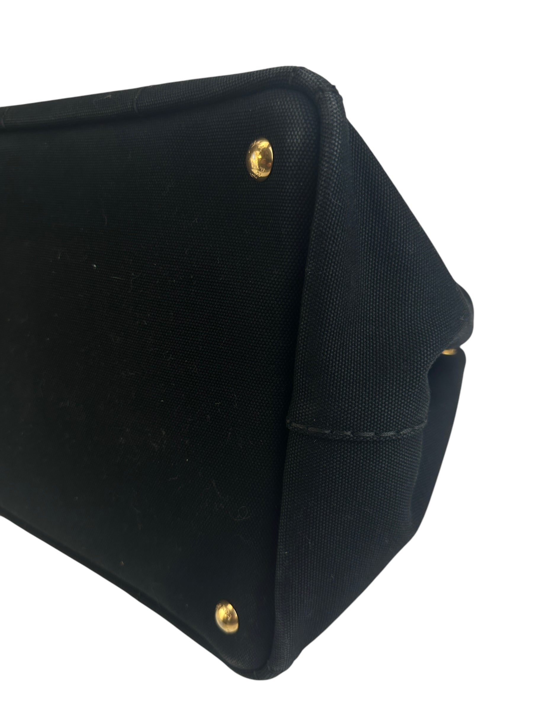 Prada Large Black Canapa Tote