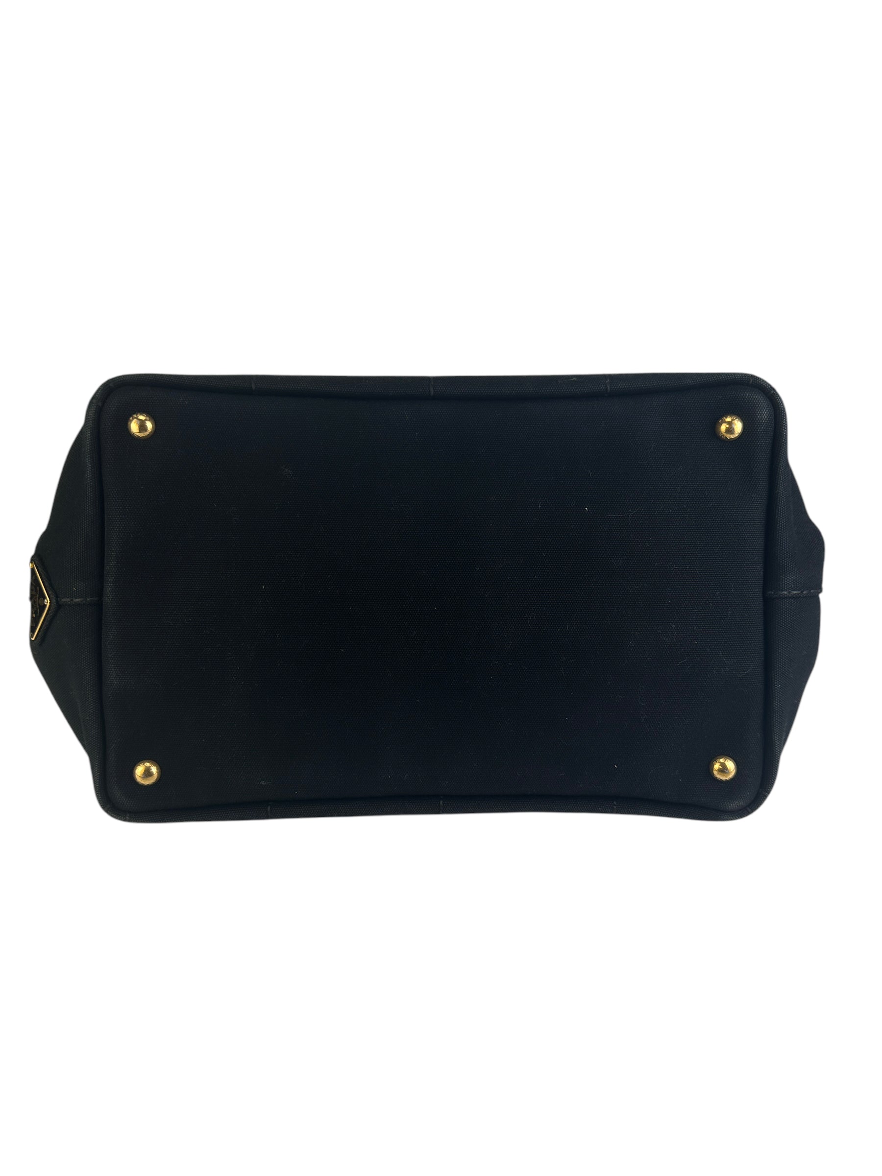 Prada Large Black Canapa Tote