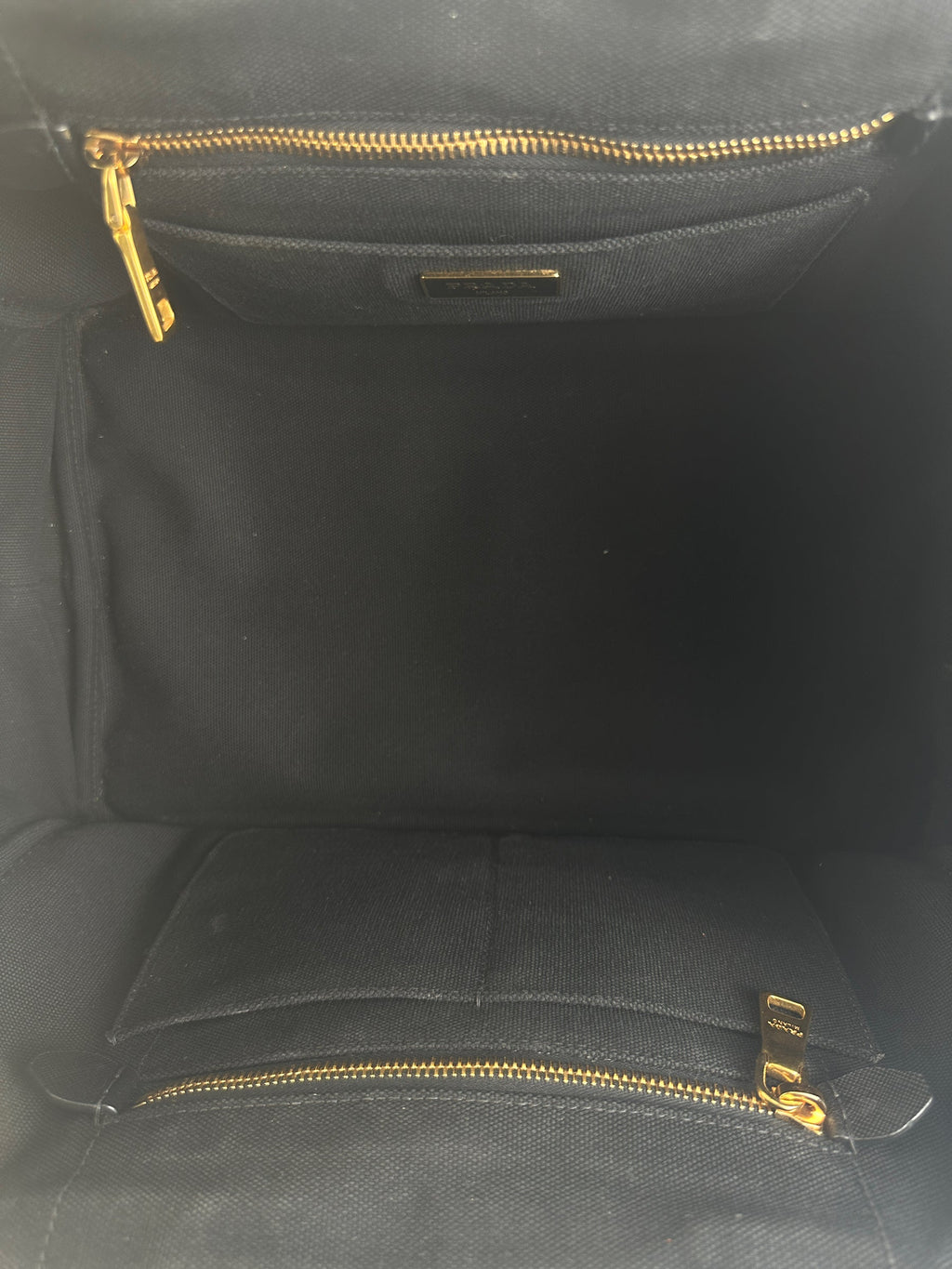 Prada Large Black Canapa Tote
