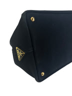 Prada Large Black Canapa Tote