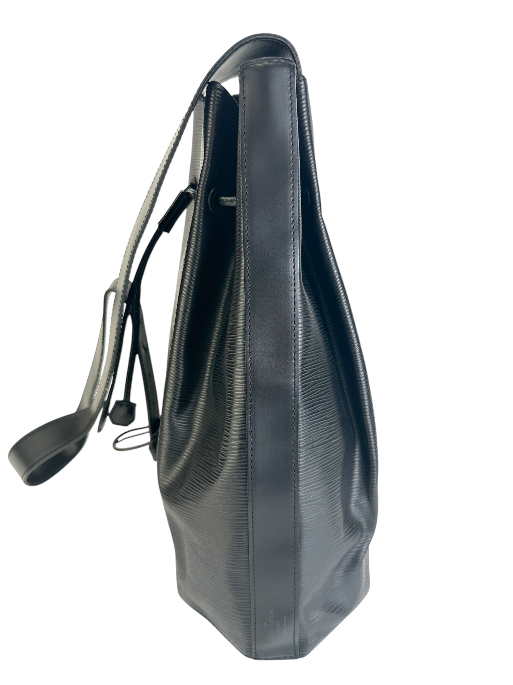 Louis Vuitton Black Epi Sac A Dos Backpack w Pouch