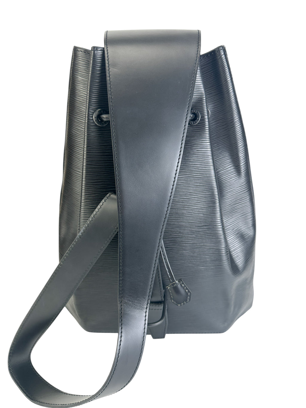 Louis Vuitton Black Epi Sac A Dos Backpack w Pouch