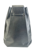Louis Vuitton Black Epi Sac A Dos Backpack w Pouch