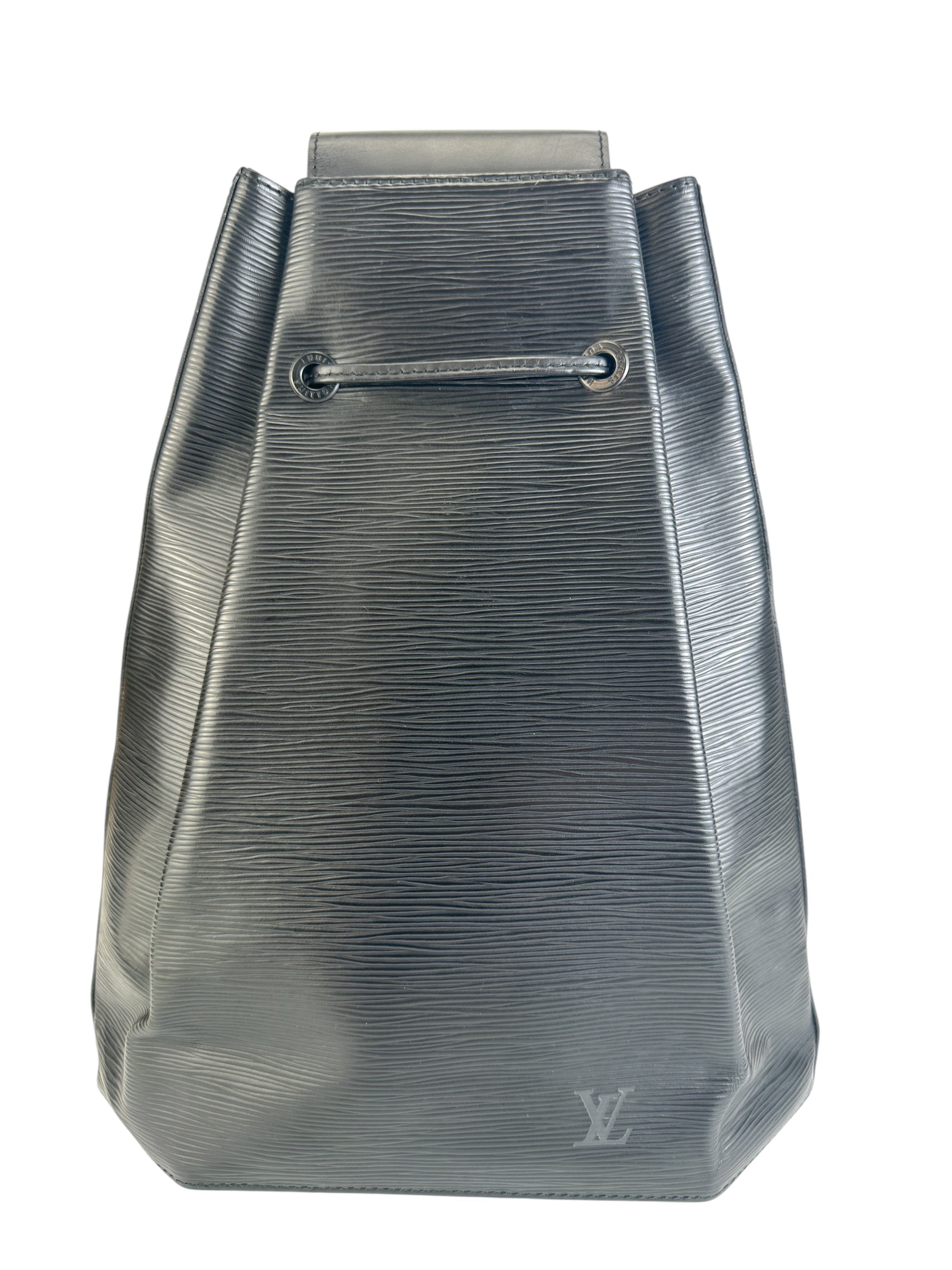 Louis Vuitton Black Epi Sac A Dos Backpack w Pouch