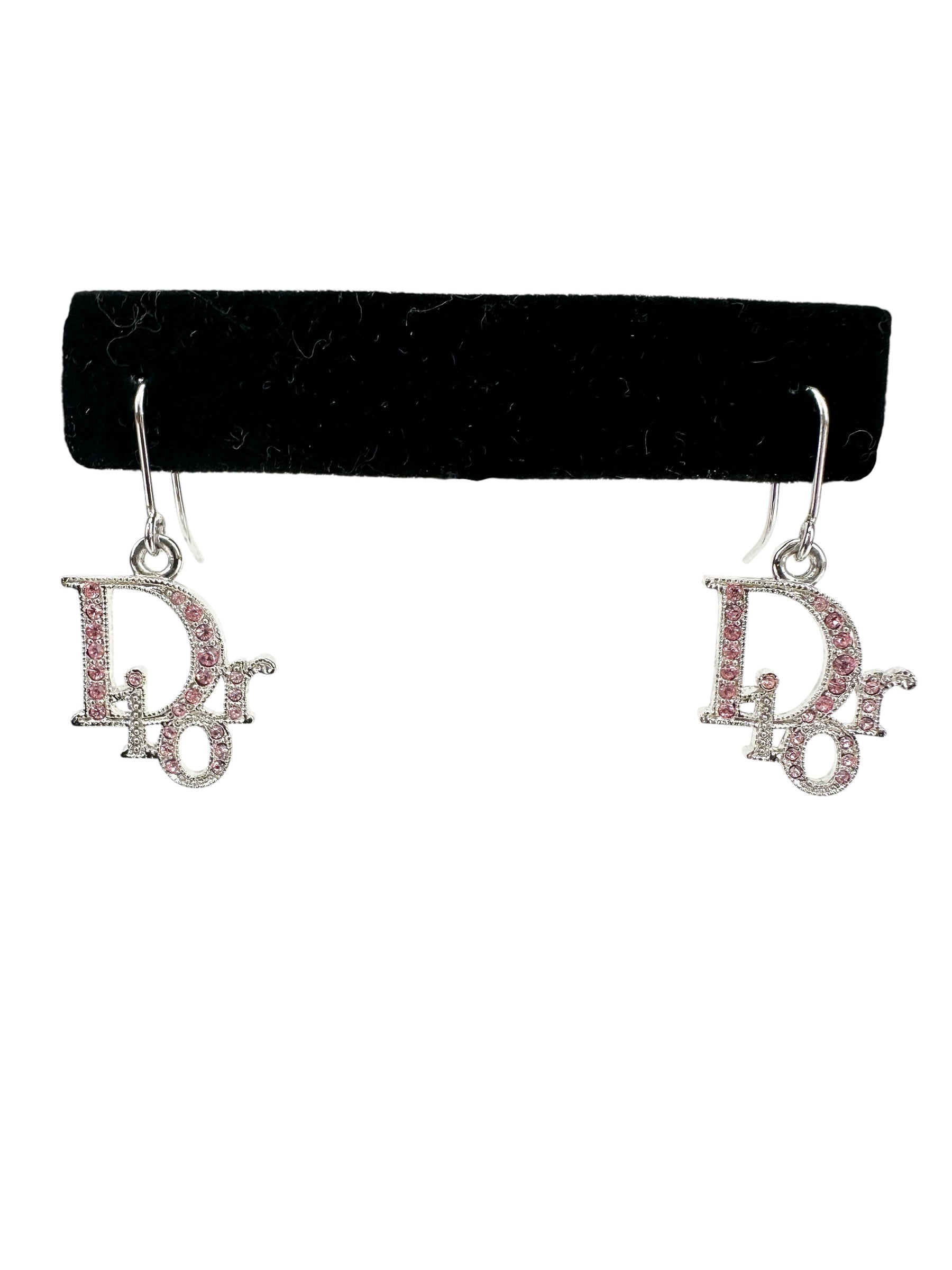Christian Dior Silver Crystal Earrings