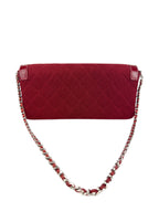 Chanel Red 2.55 Quilted Cotton and Patent Shoulder Bag